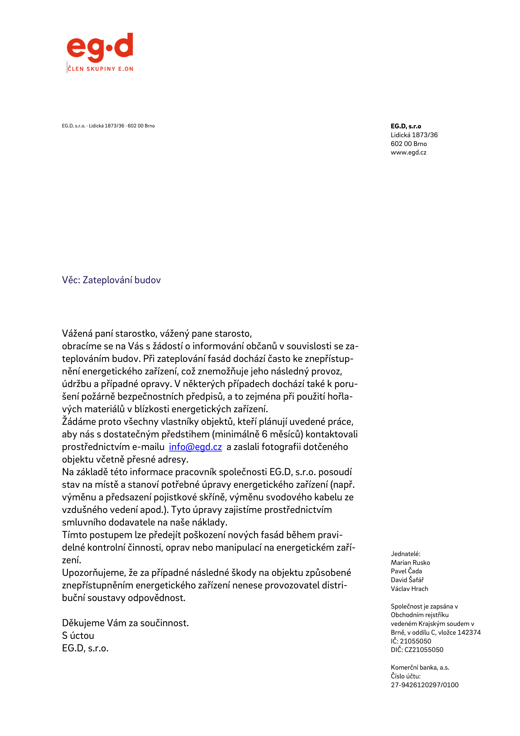 Obec Žďárec - Zateplení domu